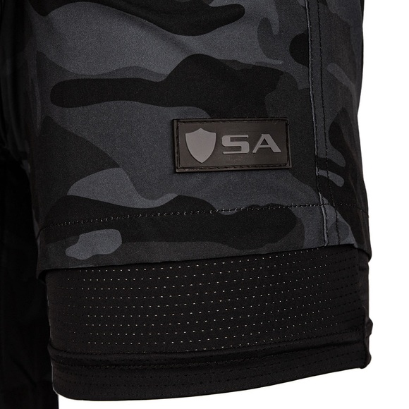 Gray Camo with Mesh Lining Swim Trunks / Shorts by Soul of Adventure NWT - Picture 2 of 6